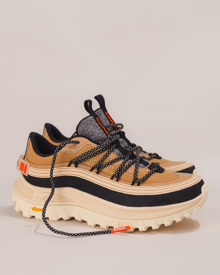 Women’s SOREL CALLSIGN HORIZON™ Low GTX Waterproof Street Sneaker - Caribou Buff / Caribou Beige