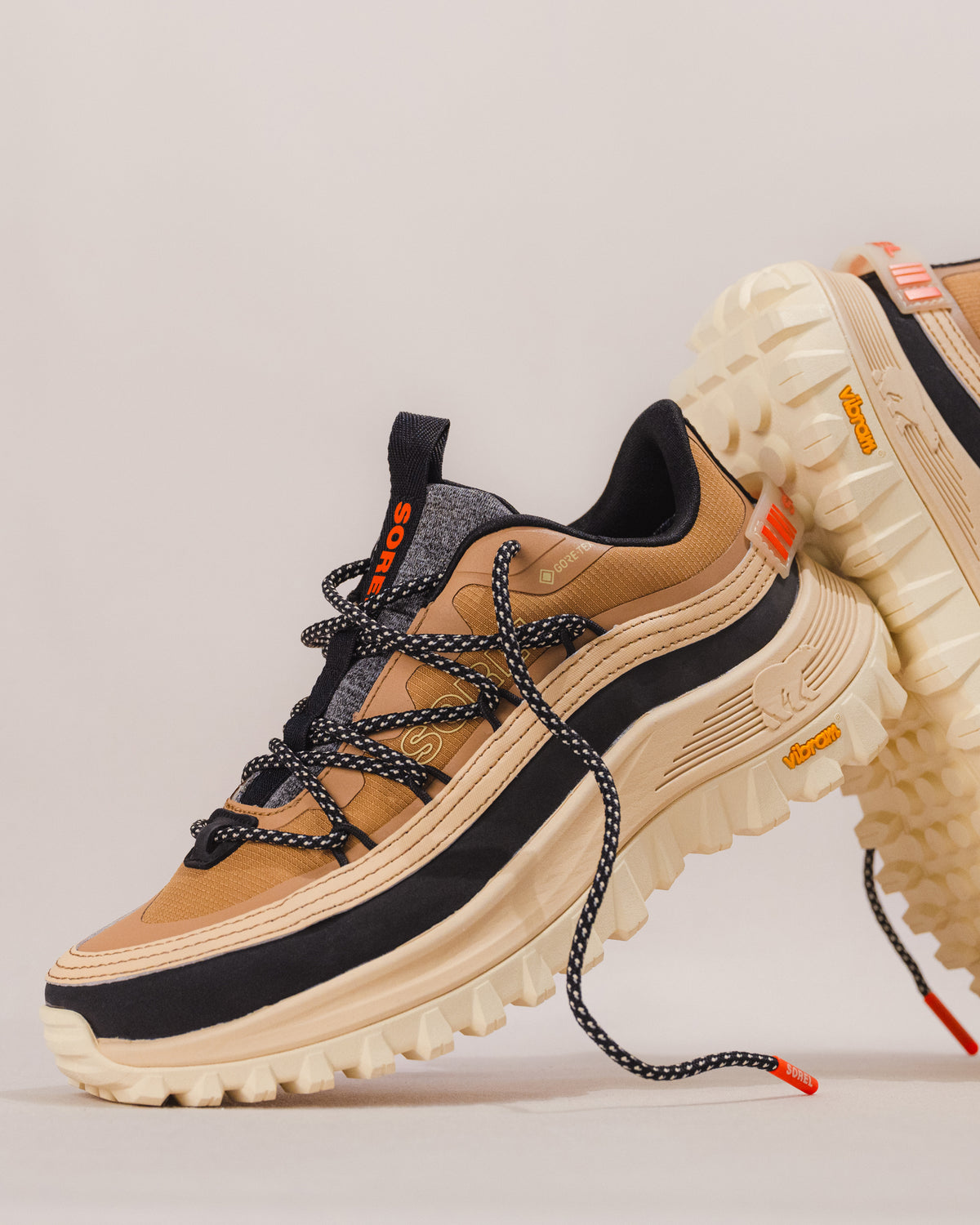 Women’s SOREL CALLSIGN HORIZON™ Low GTX Waterproof Street Sneaker - Caribou Buff / Caribou Beige
