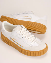 ONA AVE T-TOE PLATFORM - SEA SALT - LEATHER