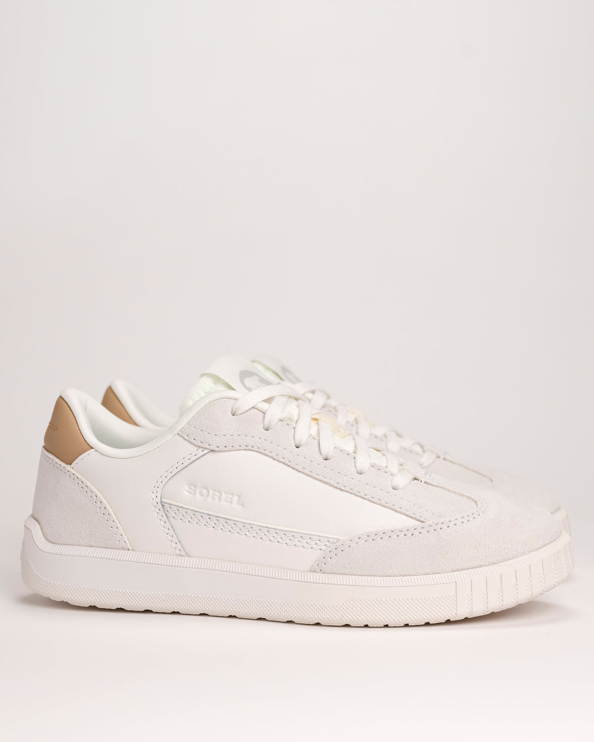 White Men’s SOREL Ona Drift Sneaker in Sea Salt on a light background