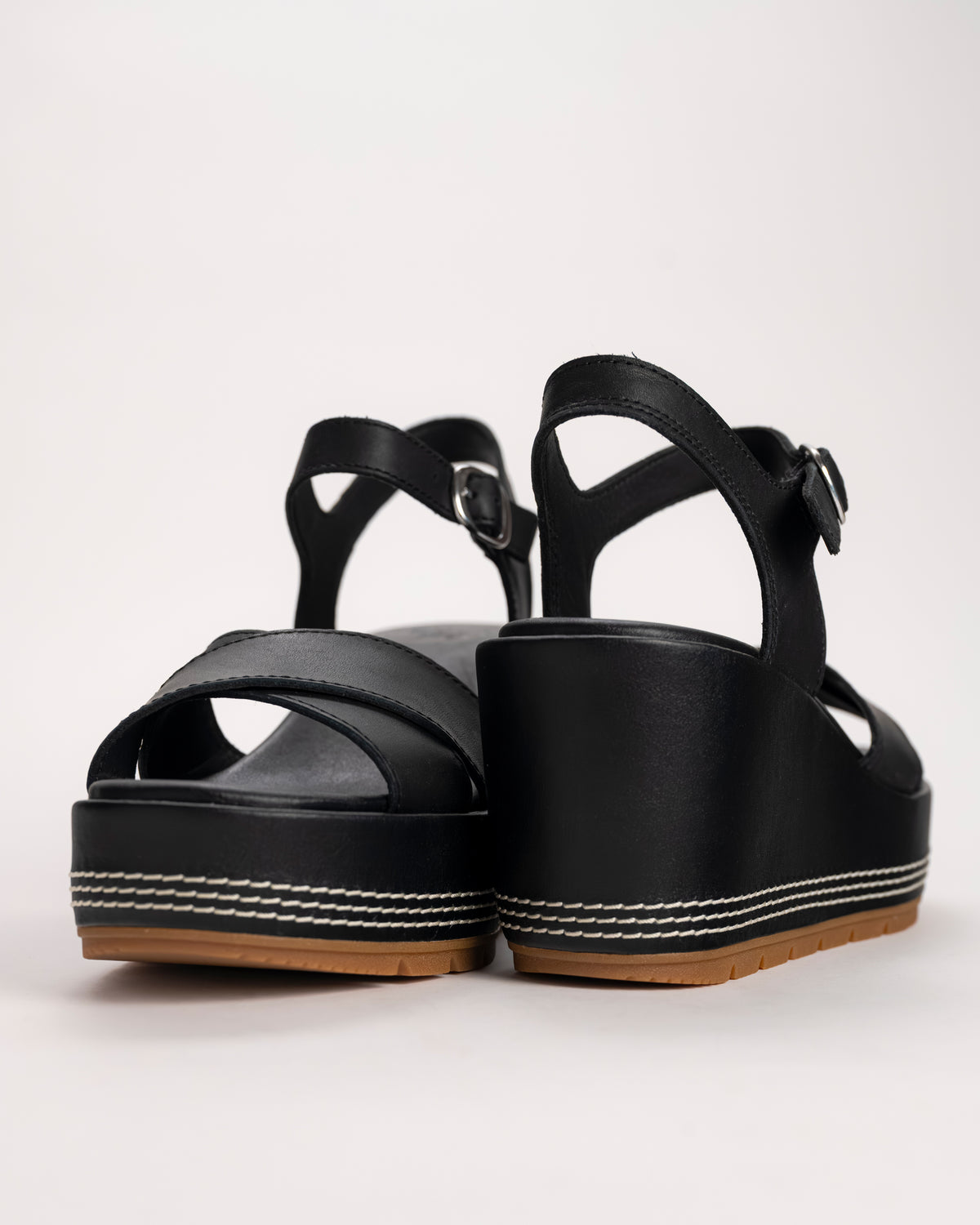 SUNPEAK WEDGE ANKLE - BLACK - LEATHER