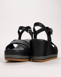SUNPEAK WEDGE ANKLE - BLACK - LEATHER