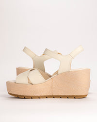 SUNPEAK WEDGE ANKLE - CHALK - LEATHER