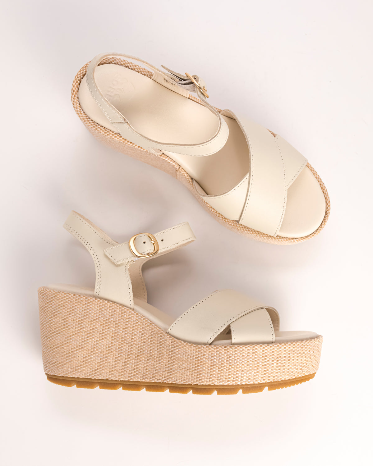SUNPEAK WEDGE ANKLE - CHALK - LEATHER