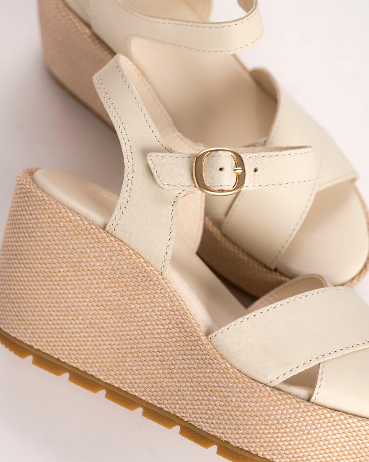 SUNPEAK WEDGE ANKLE - CHALK - LEATHER