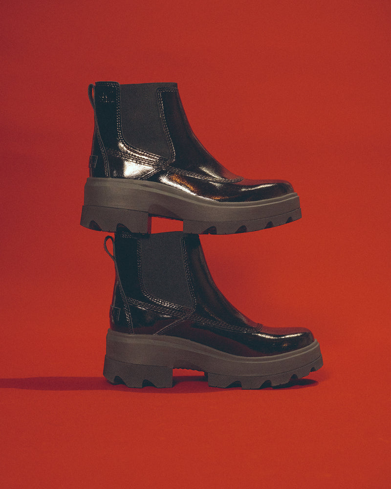 Women’s SOREL JOAN FRWD™ Chelsea Boot – Black Patent Leather