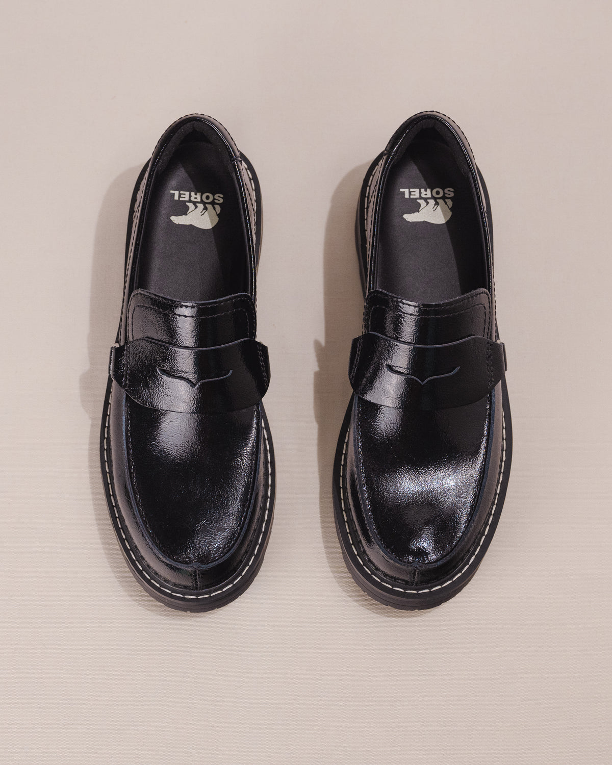 Women's SOREL REVEL AVE Black Patent Leather Loafer