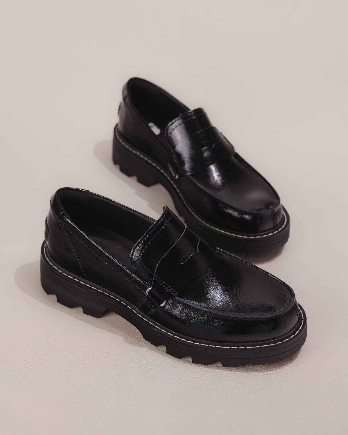 Women's SOREL REVEL AVE Black Patent Leather Loafer