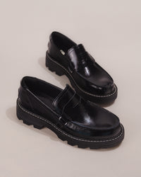Women's SOREL REVEL AVE Black Patent Leather Loafer