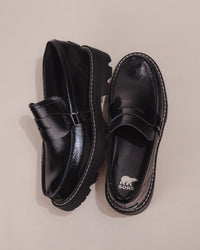 Women's SOREL REVEL AVE Black Patent Leather Loafer