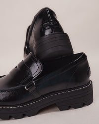 Women's SOREL REVEL AVE Black Patent Leather Loafer