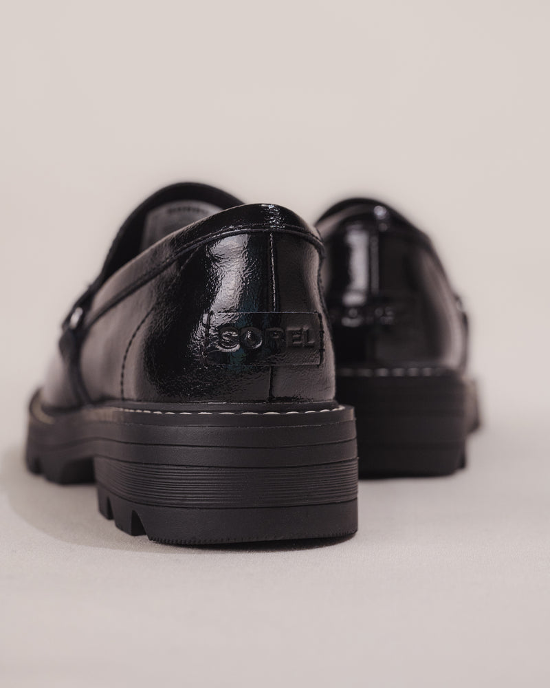 Women's SOREL REVEL AVE Black Patent Leather Loafer