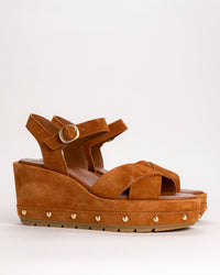 SUNPEAK WEDGE ANKLE RIVET - ICED TEA - SUEDE