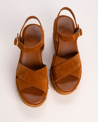 SUNPEAK WEDGE ANKLE RIVET - ICED TEA - SUEDE