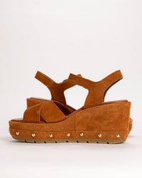 SUNPEAK WEDGE ANKLE RIVET - ICED TEA - SUEDE