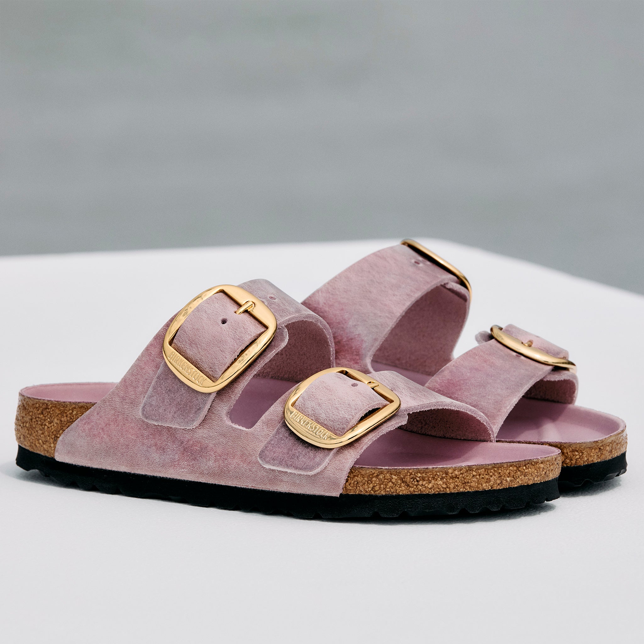 Birkenstock Arizona Big Buckle Sandal in Lavender Oiled Leather