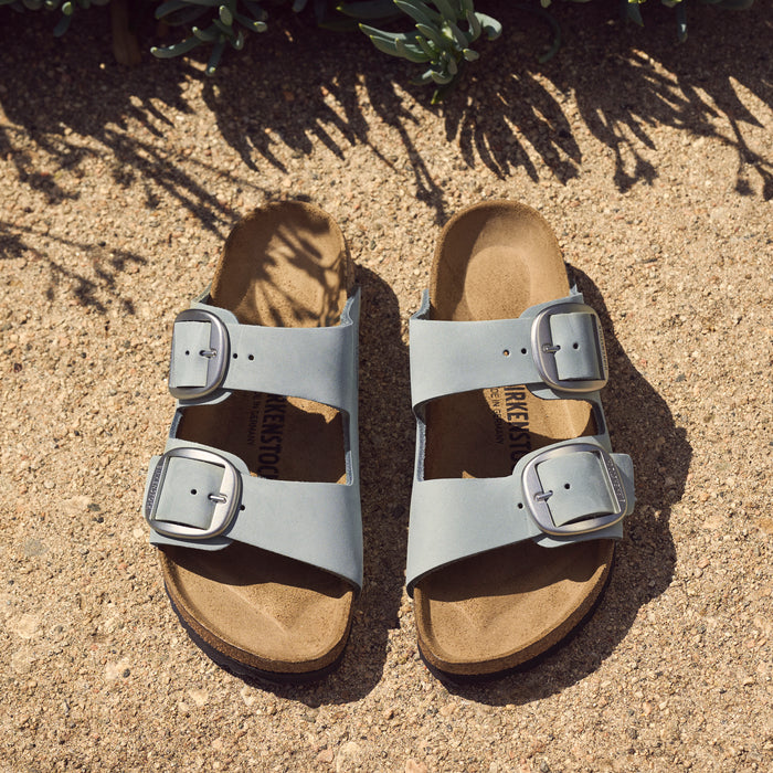 Birkenstock Arizona Big Buckle in Pure Sage Nubuck Leather