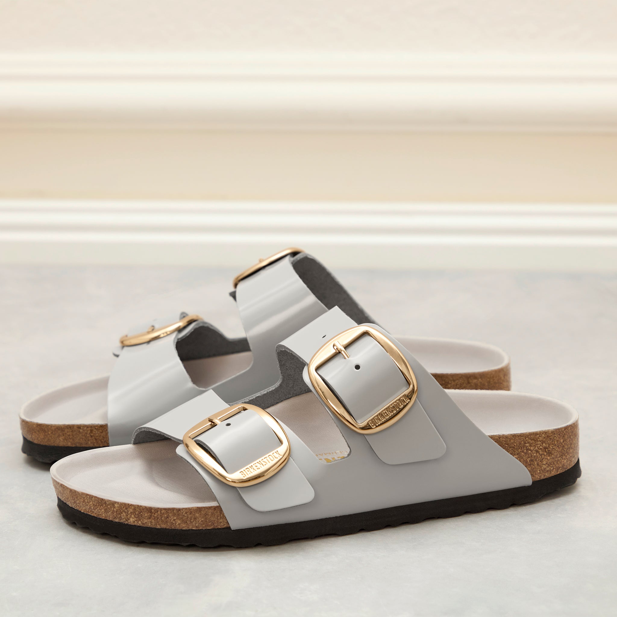 Birkenstock Arizona Big Buckle Sandal in Stone Coin High