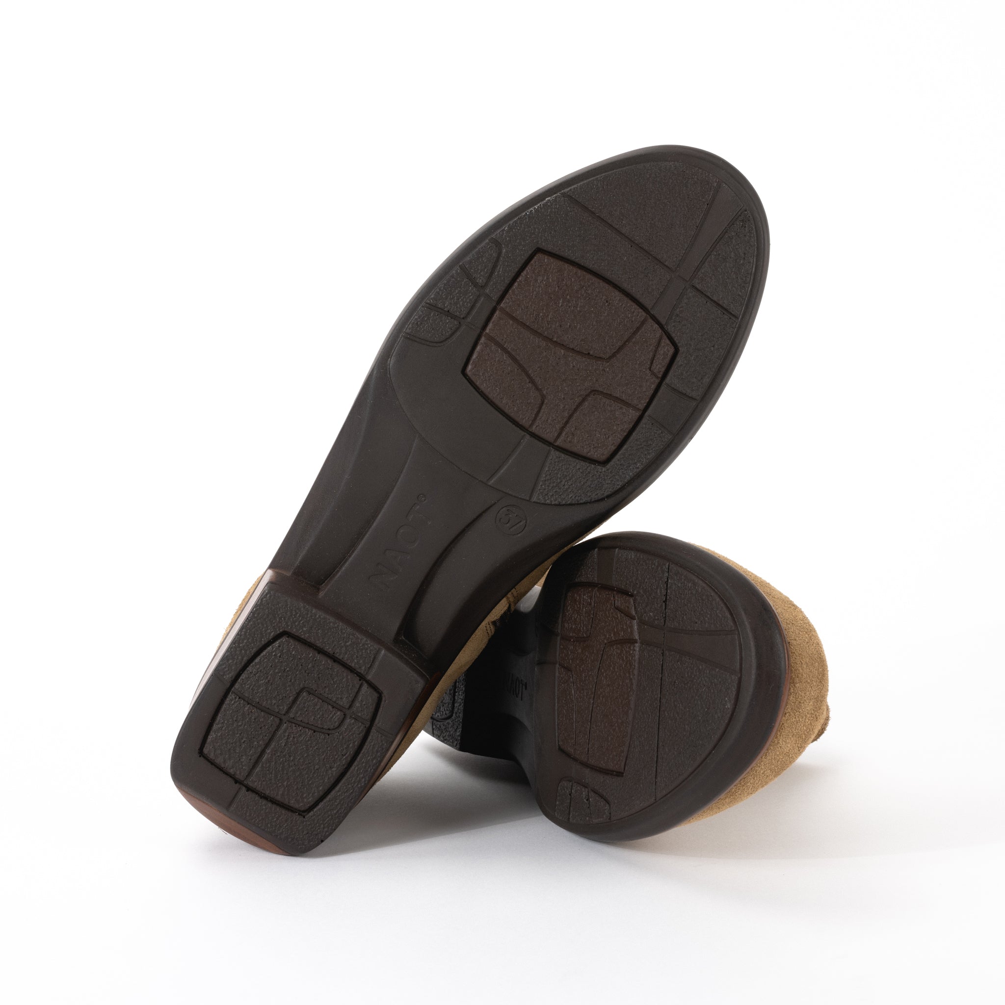 WOMEN'S NAOT HELM BOOTIE - ACORN - SUEDE LEATHER – Plaza Shoe Store