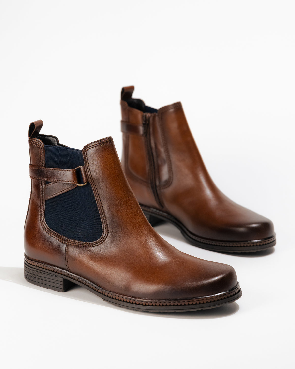 ANKLE CHELSEA BOOT - SADDLE - LEATHER