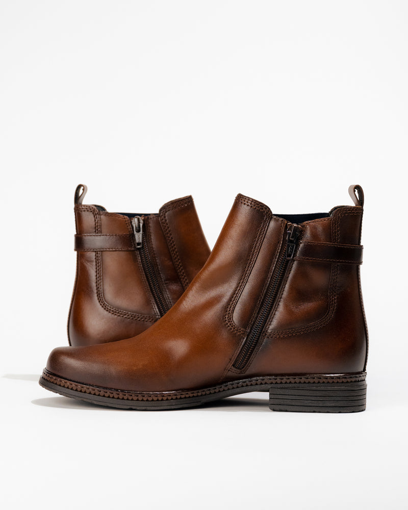ANKLE CHELSEA BOOT - SADDLE - LEATHER