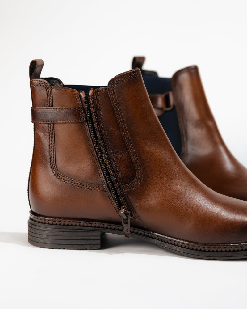 ANKLE CHELSEA BOOT - SADDLE - LEATHER
