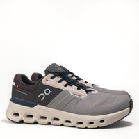 Men’s On Cloudrunner 2 Waterproof Road‑Running Shoe in Zinc/Midnight