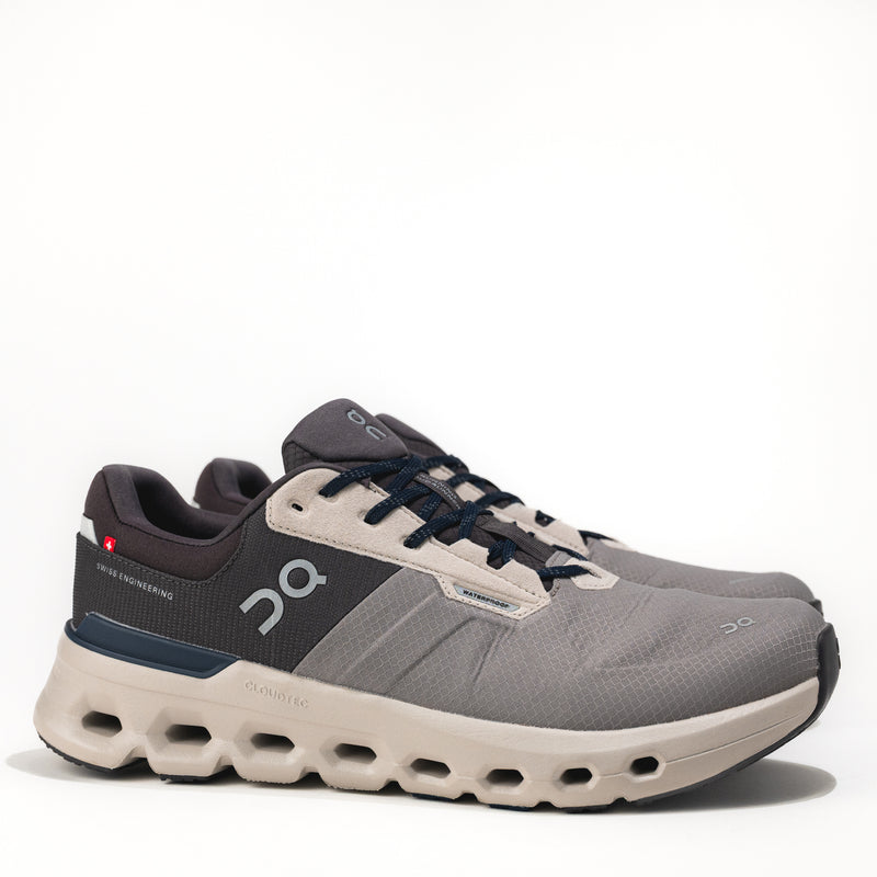 Men’s On Cloudrunner 2 Waterproof Road‑Running Shoe in Zinc/Midnight