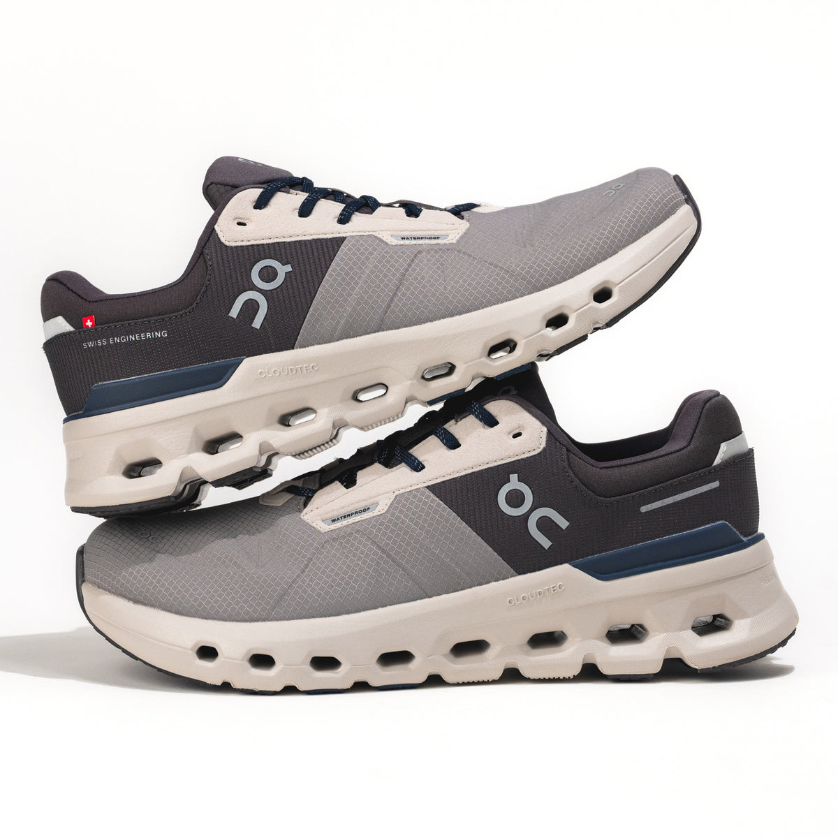 Men’s On Cloudrunner 2 Waterproof Road‑Running Shoe in Zinc/Midnight
