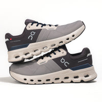 Men’s On Cloudrunner 2 Waterproof Road‑Running Shoe in Zinc/Midnight