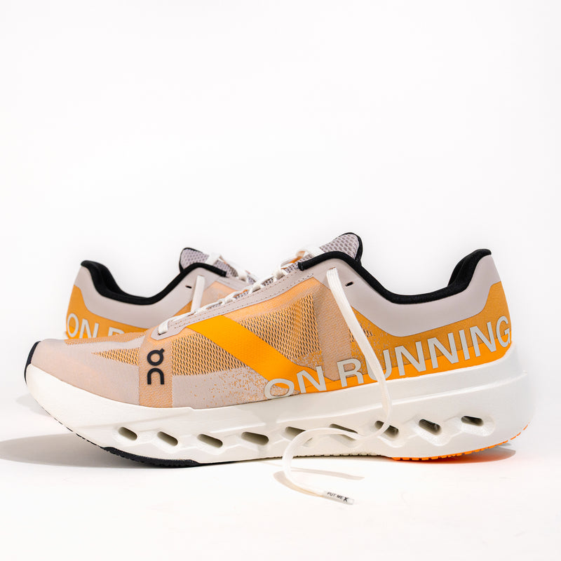 Men's On Running Cloudsurfer Next Running Shoe in Tangerine/Ivory