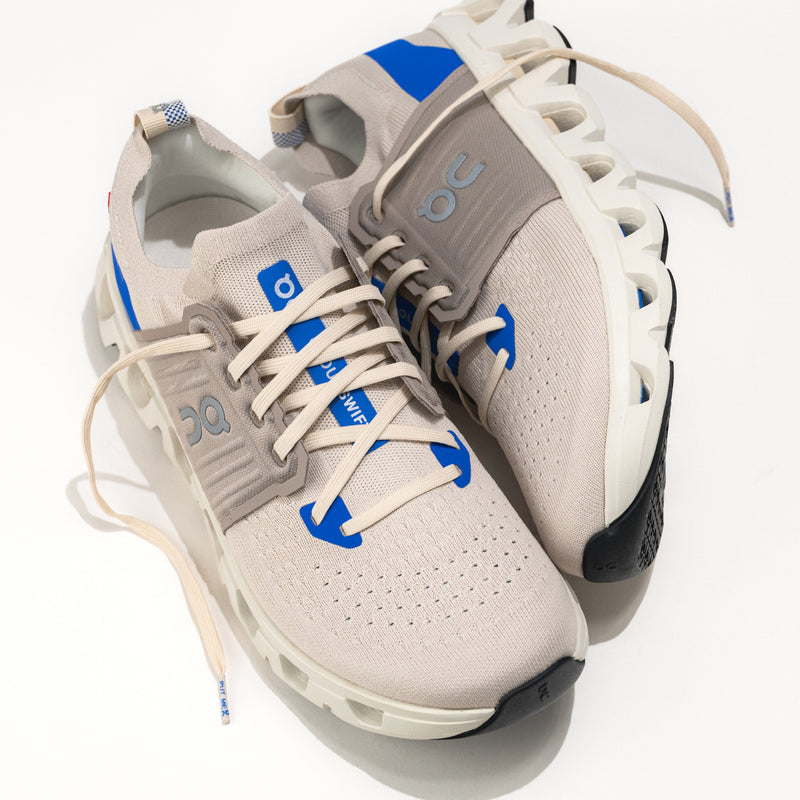 Men's On Running Cloudswift 4 Road Running Shoe in Cream/Cobalt