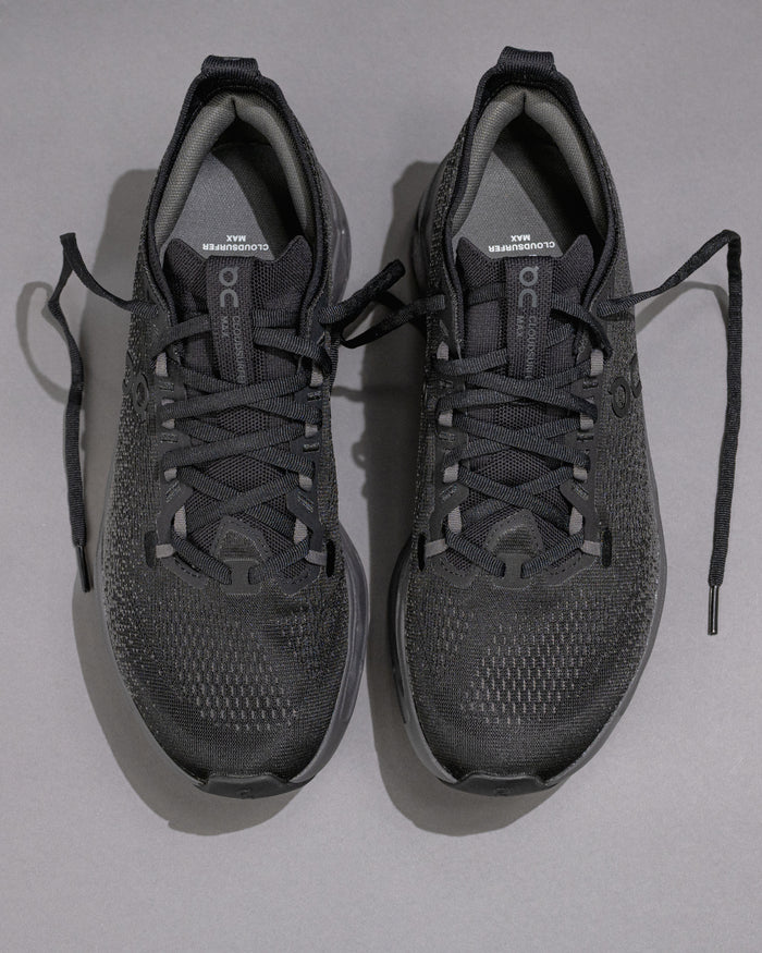 Men’s On Cloudsurfer Max Neutral Running Shoe in Black