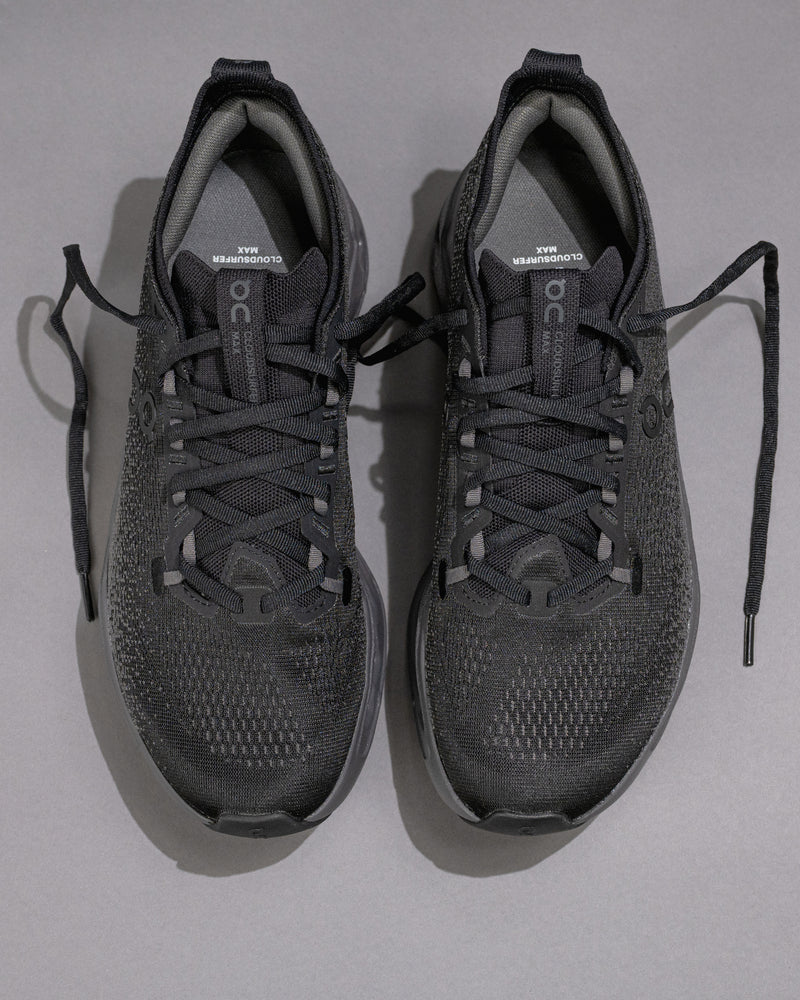 Men’s On Cloudsurfer Max Neutral Running Shoe in Black