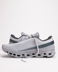 Outside instep of the Side view of Men’s On Cloudmonster 1 in Glacier/Alloy