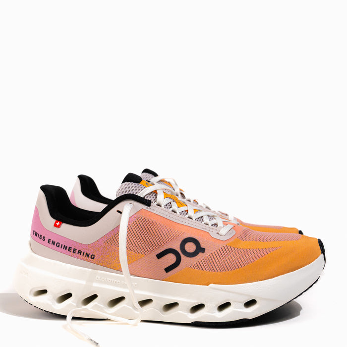 Women's On Running Cloudsurfer Next Running Shoe in Tangerine/Ivory