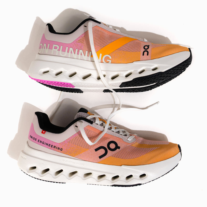 Women's On Running Cloudsurfer Next Running Shoe in Tangerine/Ivory