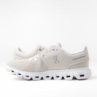 Women's On Running Cloud 6 step-in sneaker in Pearl/White