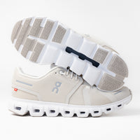 Women's On Running Cloud 6 step-in sneaker in Pearl/White