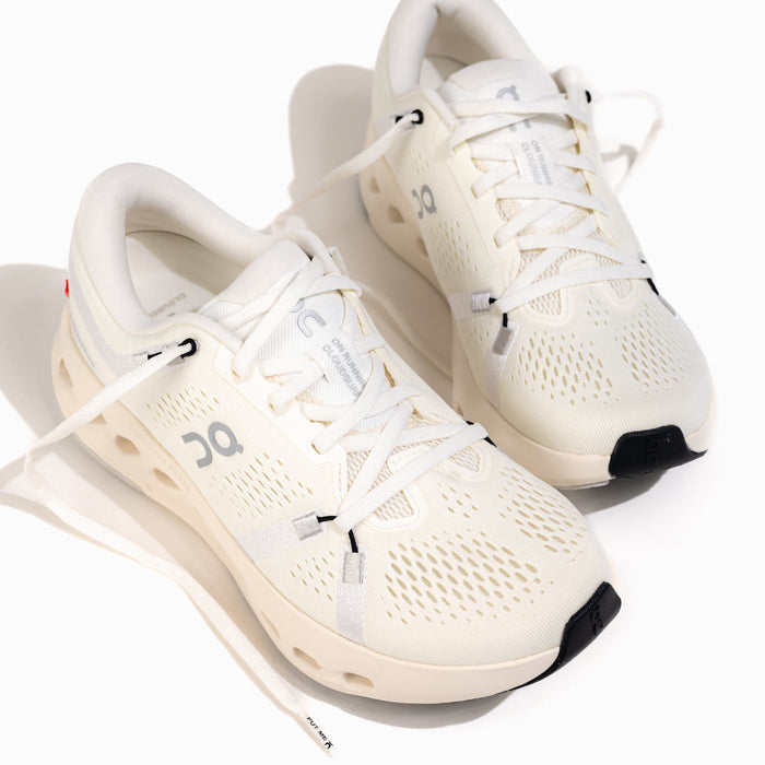 Women's On Running Cloudsurfer 2 Running Shoe in Ivory/Ivory