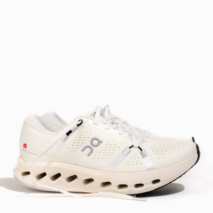 Women's On Running Cloudsurfer 2 Running Shoe in Ivory/Ivory