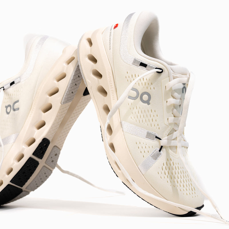 Women's On Running Cloudsurfer 2 Running Shoe in Ivory/Ivory
