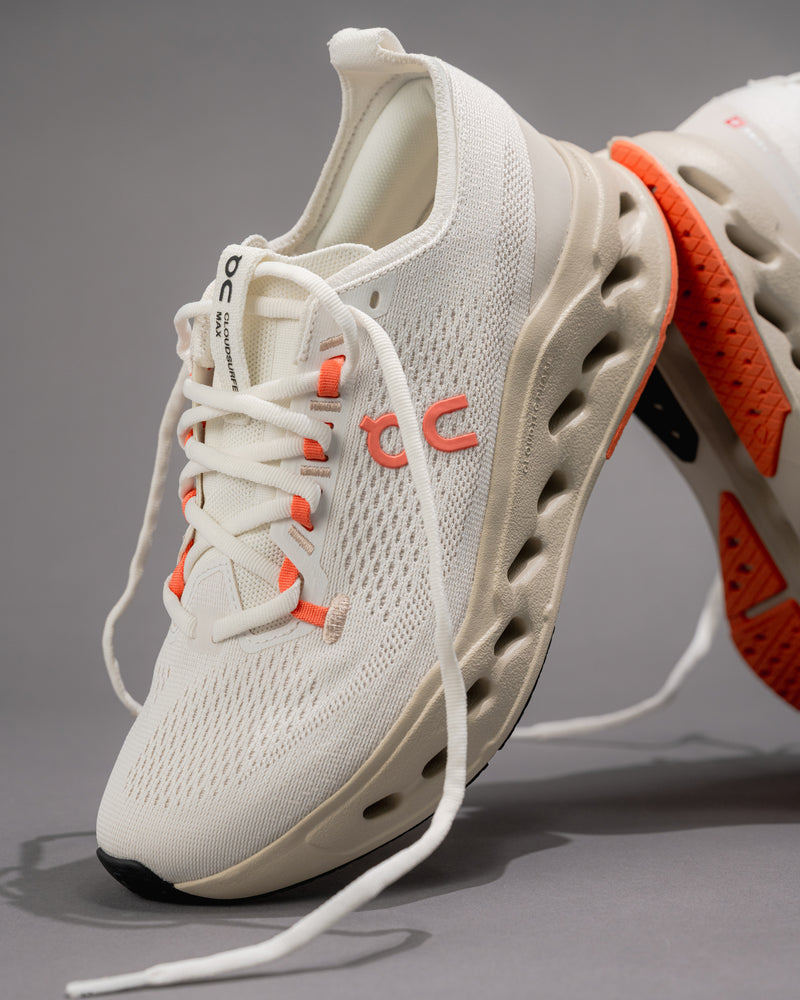 Women’s On Cloudsurfer Max – Maximum Cushioning Neutral Running Shoe - Ivory/Salmon