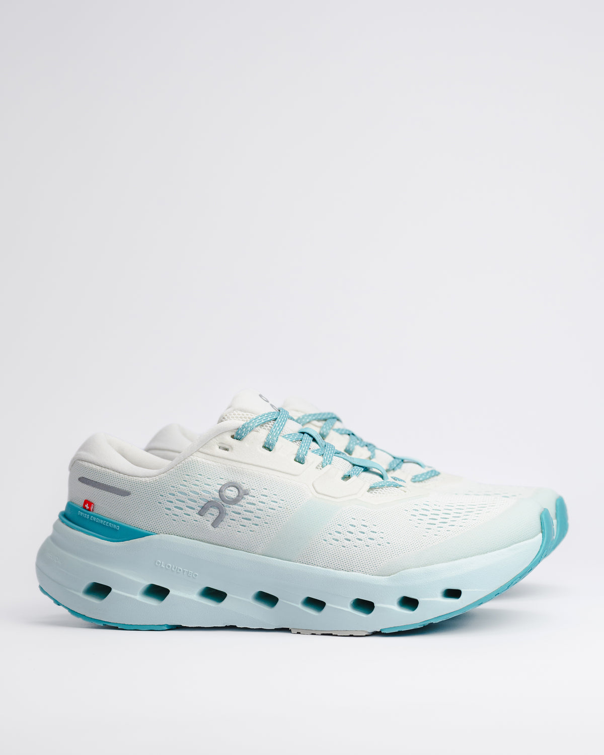 Women’s On Cloudrunner 3 – Stable Cushioned Road Running Shoe in Ivory / Aquamarine