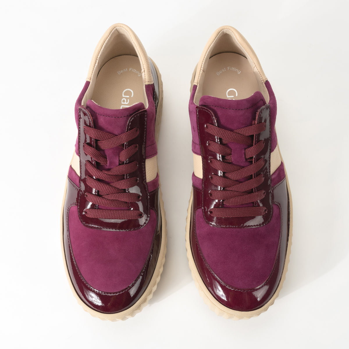 Women's Gabor Tall Tri 53.203 Low Top Platform Sneakers in Aubergine Nubuck 9 / M Women's Gabor Tall Tri 53.203 Low Top Platform Sneakers in Aubergine Nubuck 9 / M