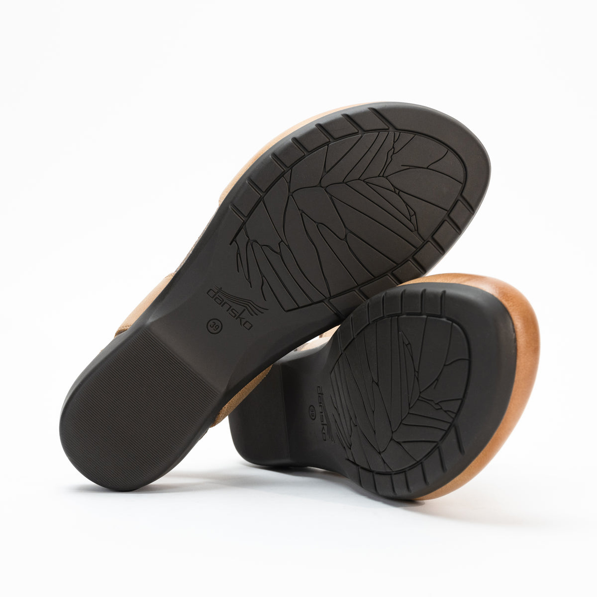 Outsole view of Dansko Rowan, emphasizing durable rubber grip.