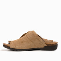 Women's Dansko Rylee Toe Post Slide in Sand Suede