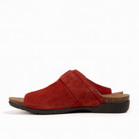 Women's Dansko Rylee Toe Post Slide in Cayenne Suede