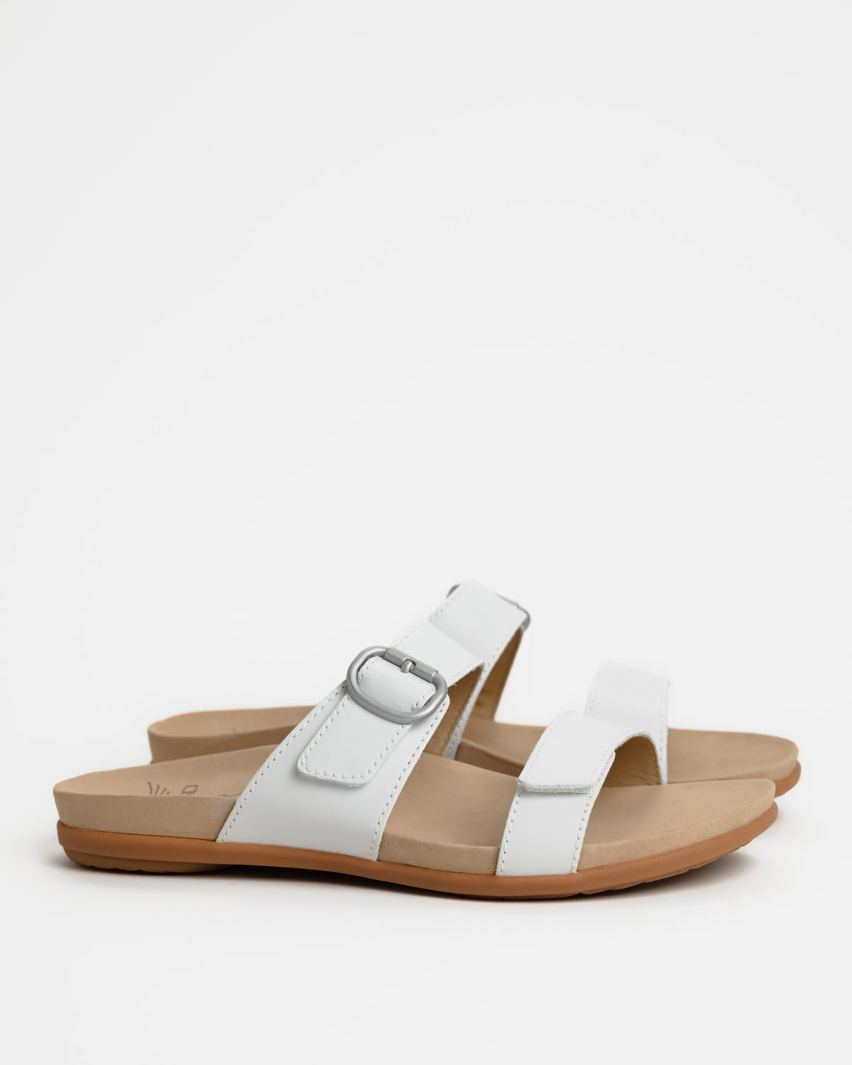 Dansko Justine Leather Slide Sandal in White