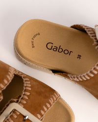 WHIPSTITCH SLIDE - TAN - LEATHER